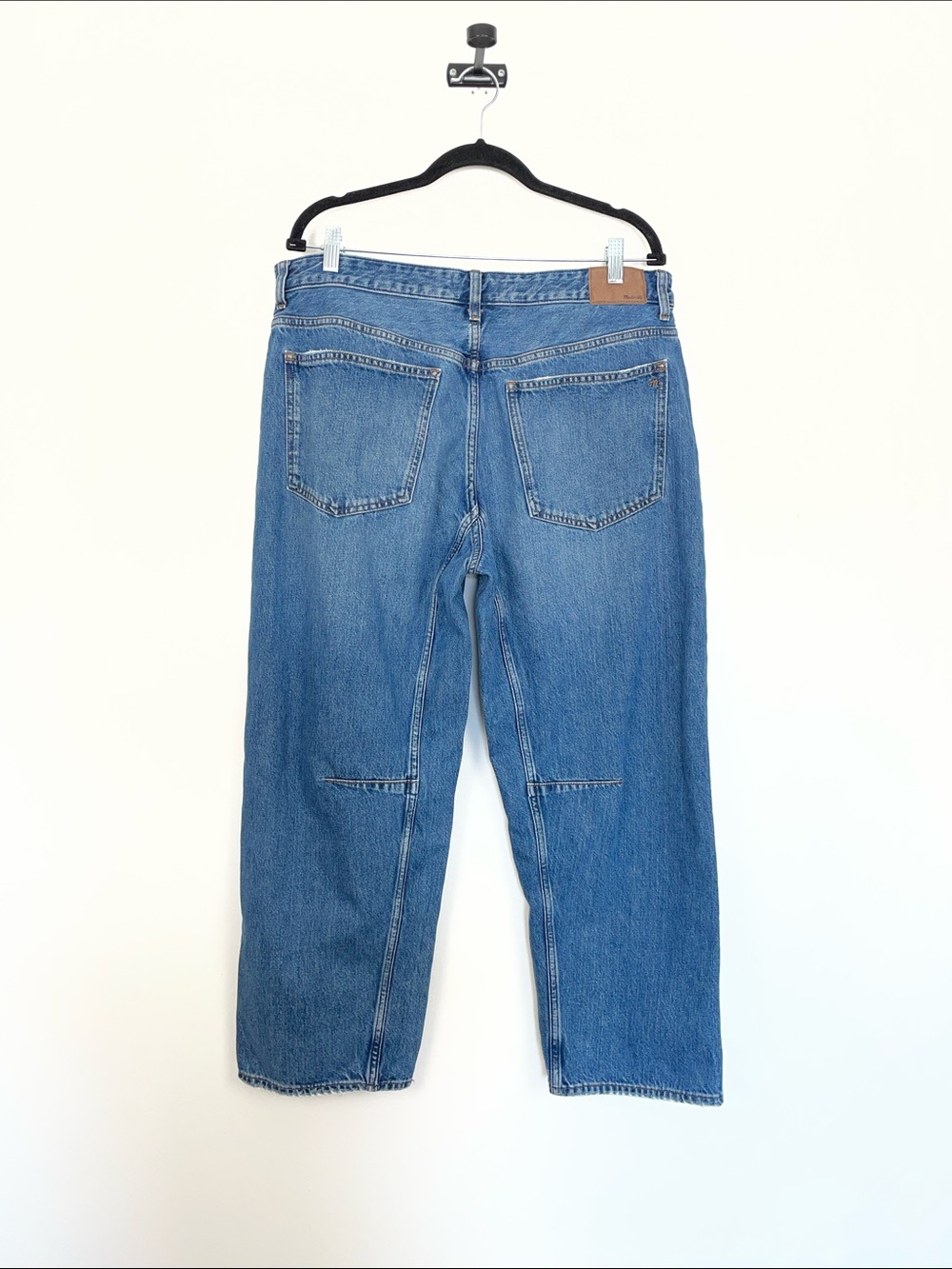 Madewell The Darted Barrel Leg Button Fly Blue Jeans Women's 31 (36) Casual Pant - Picture 5 of 8